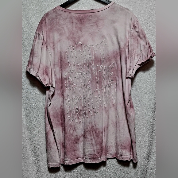 Men's Topman Distressed 'Unknown' Tee T-Shirt - Picture 4 of 8